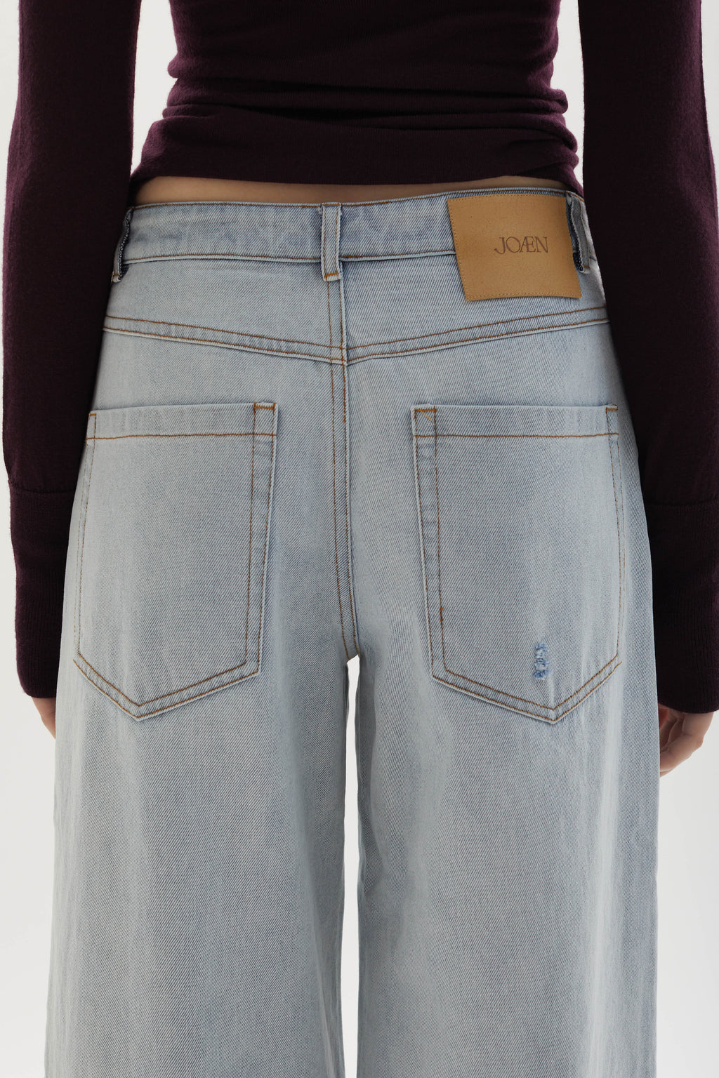 Adrianne distressed mid-rise wide-leg jeans