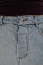 Adrianne distressed mid-rise wide-leg jeans